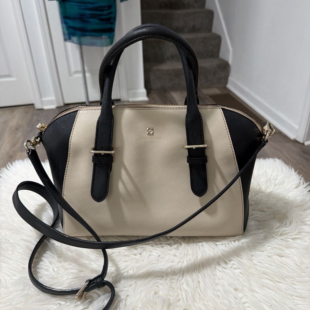 Kate Spade Black and Tan Satchel